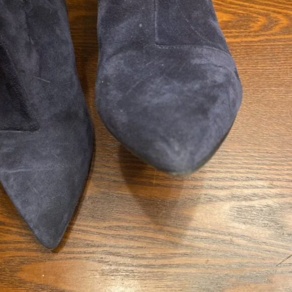 rag & bone Navy Suede Beha Ankle Boot Bootie Stiletto Heel Size 39 - Picture 9 of 10